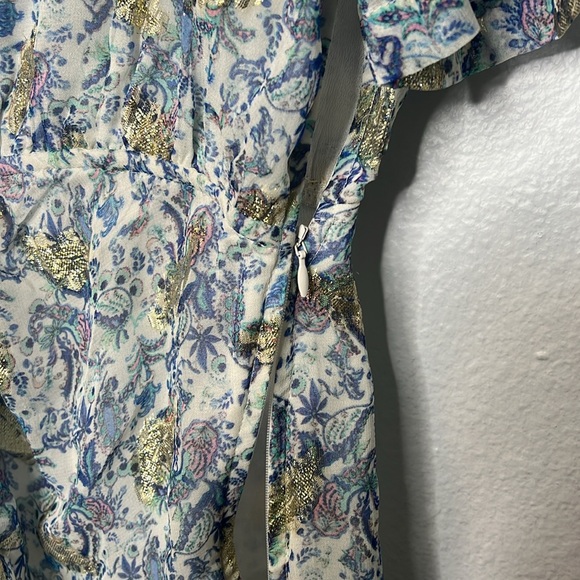 Rococo Sand Braw Mini Shirt Dress In Multihued FLAWED - Picture 6 of 9